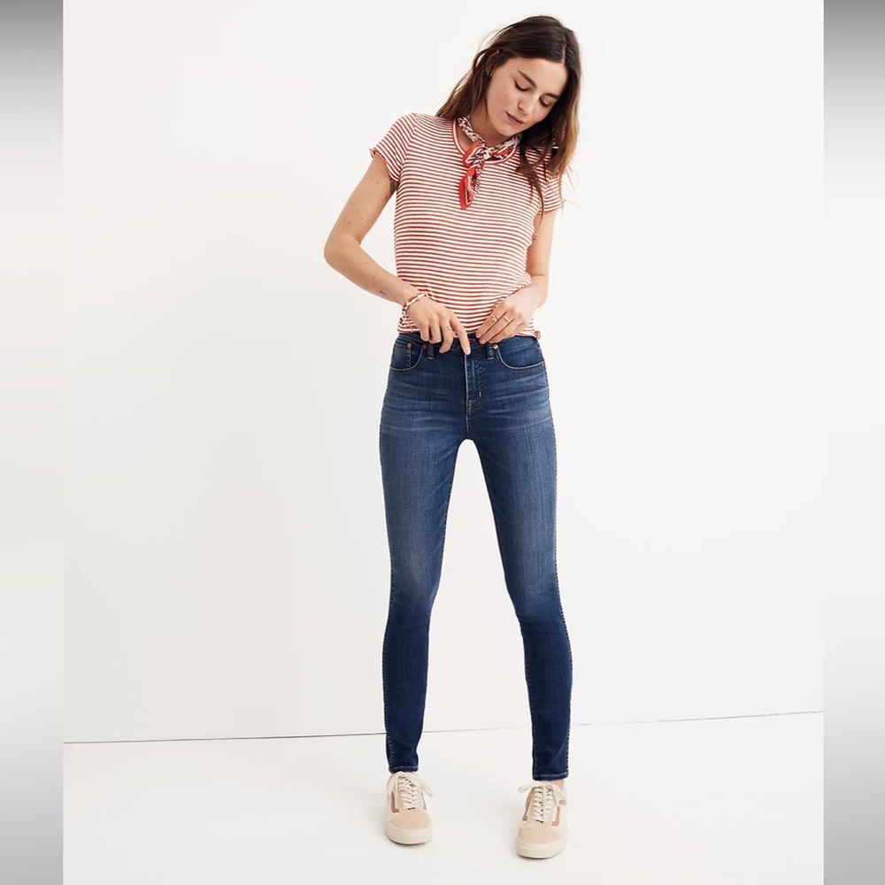 Madewell 10" High-Rise Skinny Jeans in Danny Wash: TENCEL™ Denim Edition